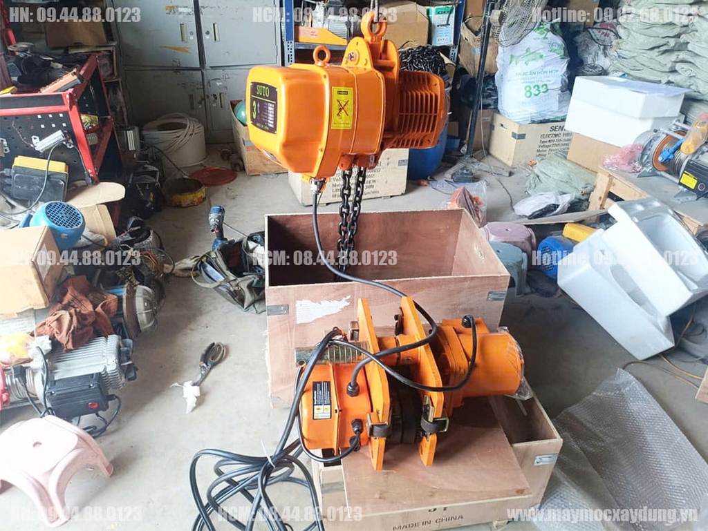 Pa lăng xích điện di chuyển 3 tấn 6m HHBB03-01 380V