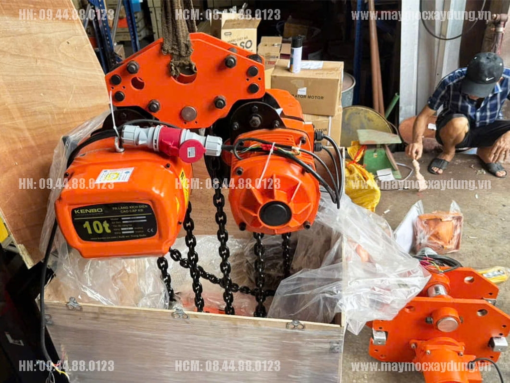 Pa lăng xích điện di chuyển Kenbo 10 tấn 6m KB10-04 380V