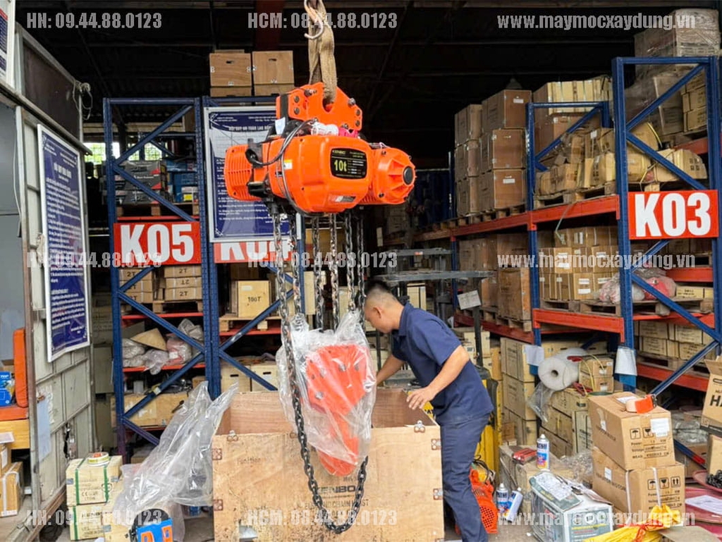 Pa lăng xích điện di chuyển Kenbo 10 tấn 6m KB10-04 380V