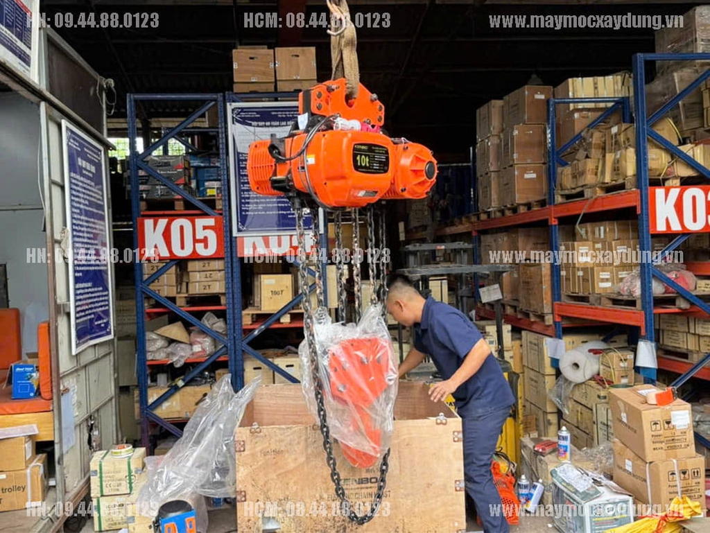 Pa lăng xích điện di chuyển Kenbo 10 tấn 6m KB10-04 380V