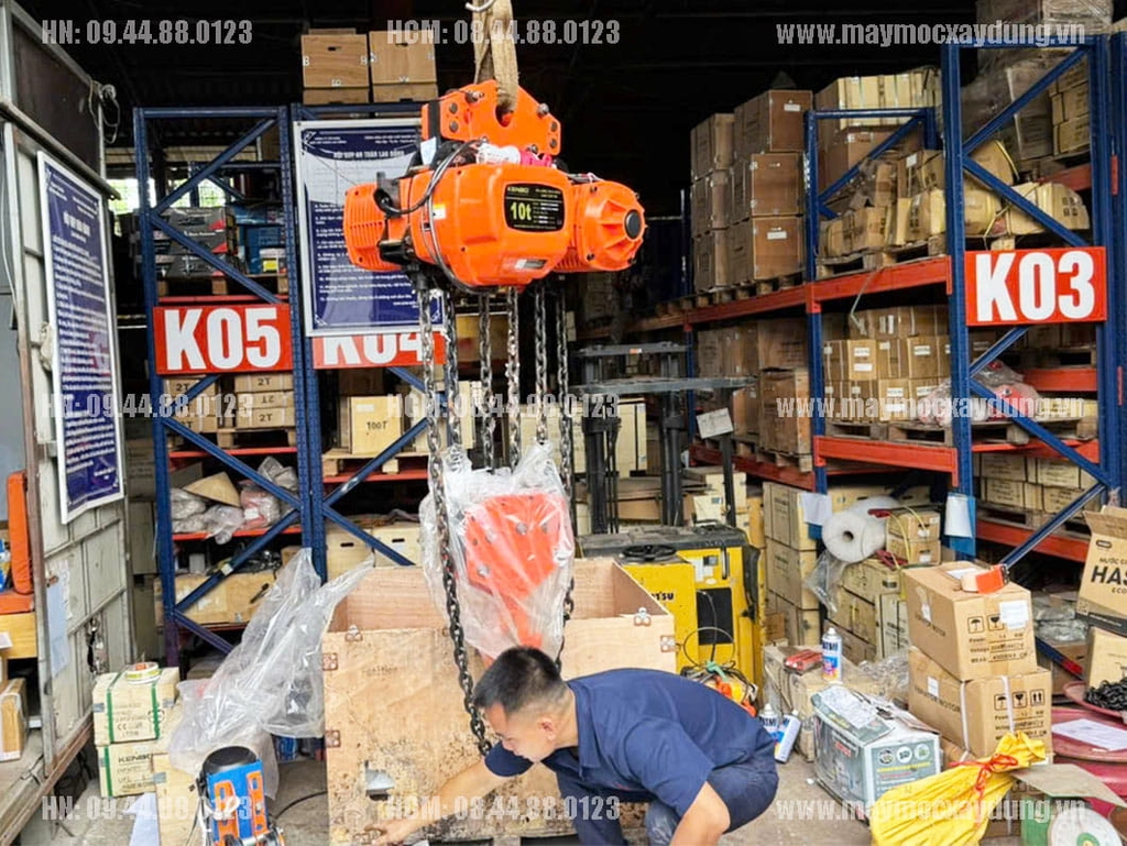 Pa lăng xích điện di chuyển Kenbo 10 tấn 6m KB10-04 380V