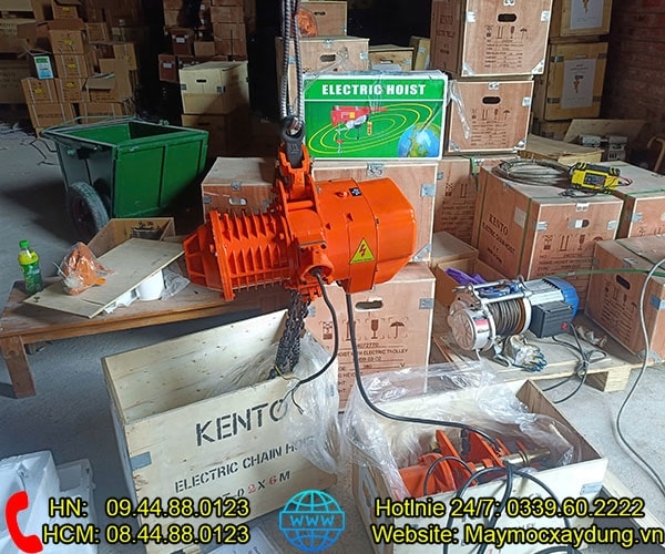 Pa lăng xích điện di chuyển 1 tấn 6m HHBB01-02 380V