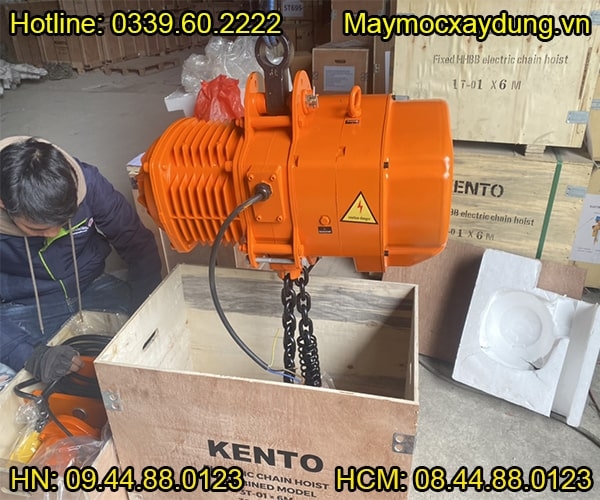 Pa lăng xích điện di chuyển Kento 1 tấn 6m HHBB01-01 380V