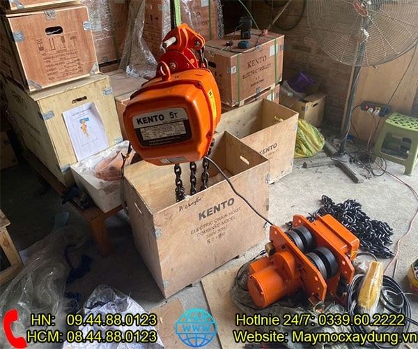 Pa lăng xích điện di chuyển Kento 5 tấn 9m HHBB05-02 380V