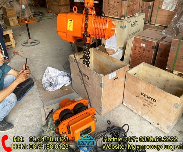 Pa lăng xích điện di chuyển Kento 5 tấn 9m HHBB05-02 380V