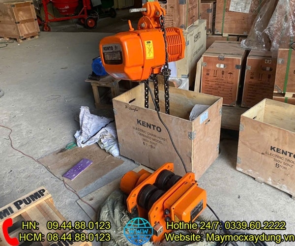 Pa lăng xích điện di chuyển Kento 5 tấn 9m HHBB05-02 380V
