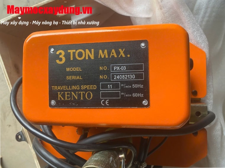 Pa lăng xích điện di chuyển 3 tấn 6m HHBB03-02 380V