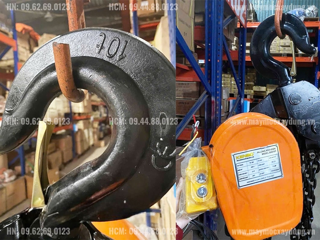 Pa lăng xích điện Kenbo 10 tấn 5m DHS10 380V