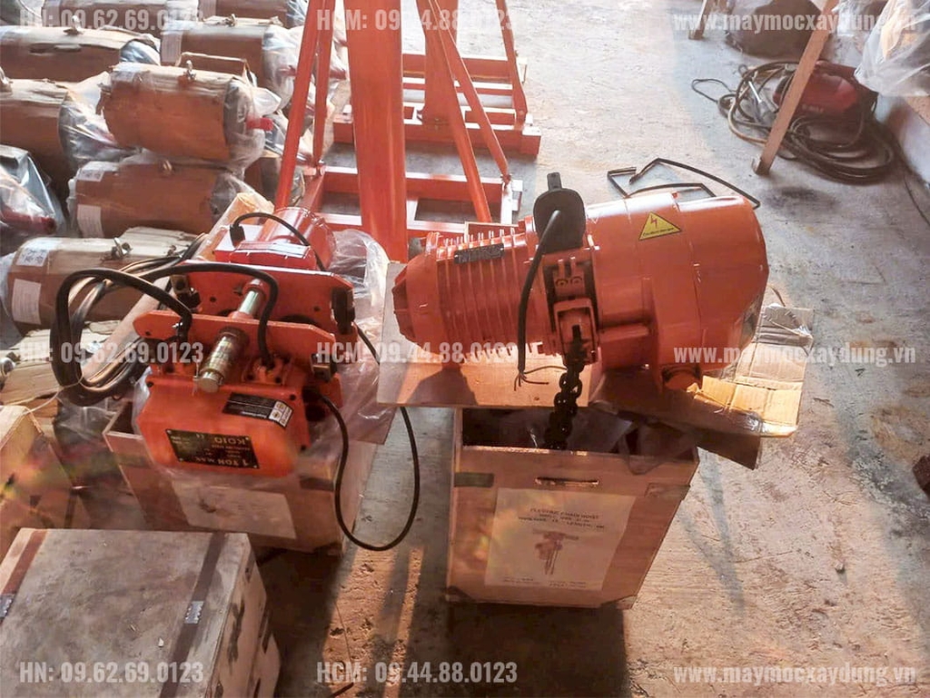 Pa lăng xích điện Koio 1 tấn 9m di chuyển HHBB01-01 380V