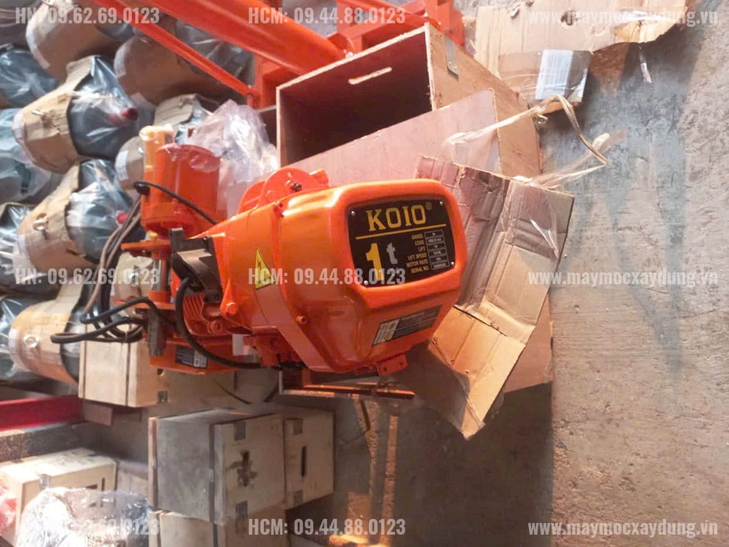 Pa lăng xích điện Koio 1 tấn 9m di chuyển HHBB01-02 380V