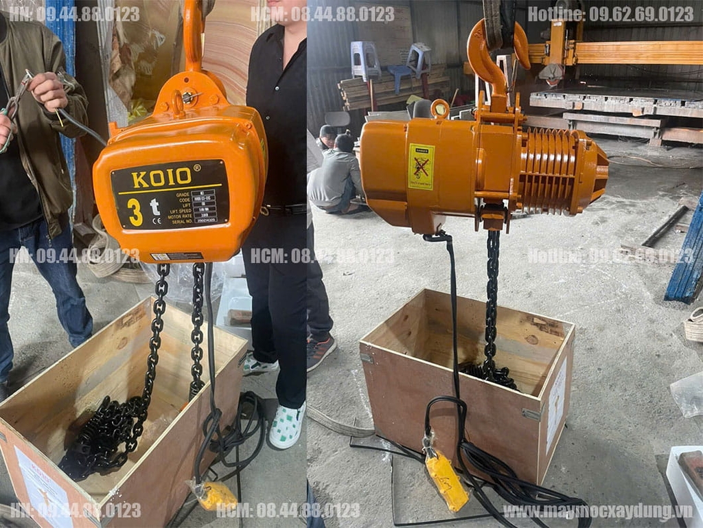 Pa lăng xích điện Koio 3 tấn 6m cố định HHBB03-02 380V