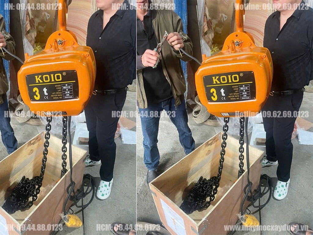 Pa lăng xích điện Koio 3 tấn 6m cố định HHBB03-02 380V