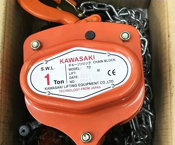 Pa lăng xích kéo tay Kawasaki 1 tấn 3m
