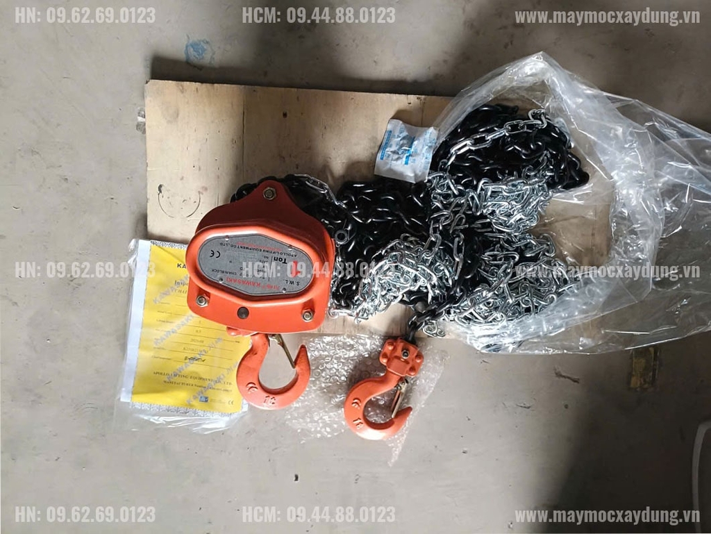 Pa lăng xích kéo tay Kawasaki 1 tấn 5m