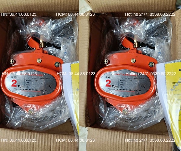 Pa lăng xích kéo tay Kawasaki 2 tấn 5m