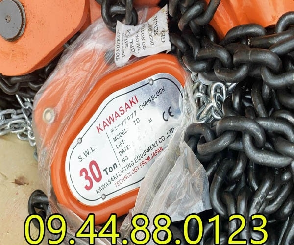 Pa lăng xích kéo tay Kawasaki 30 tấn 5m