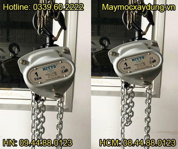 Pa lăng xích kéo tay Nitto 1 tấn 3m