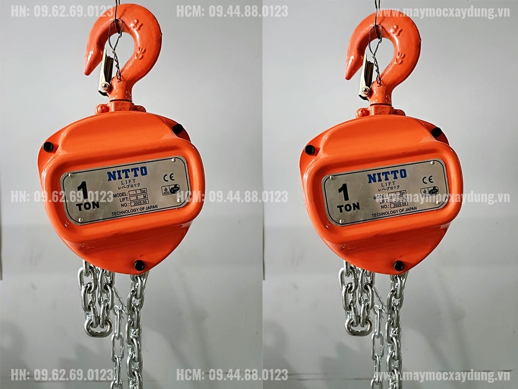 Pa lăng xích kéo tay Nitto 1 tấn 3m