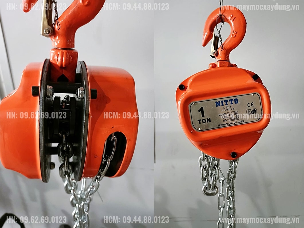 Pa lăng xích kéo tay Nitto 1 tấn 5m