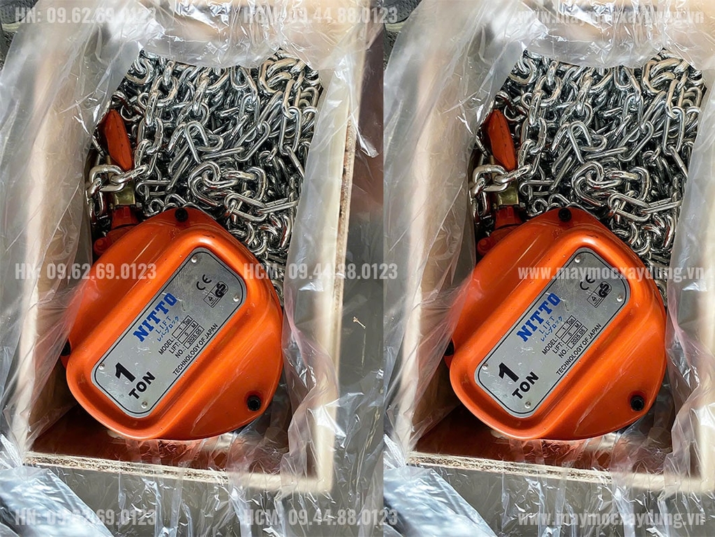 Pa lăng xích kéo tay Nitto 1 tấn 5m