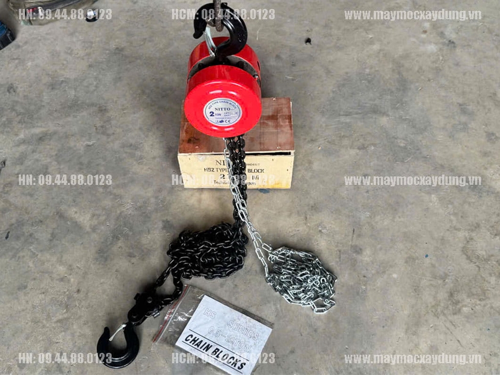 Pa lăng xích kéo tay Nitto HSZ 2 tấn 5m