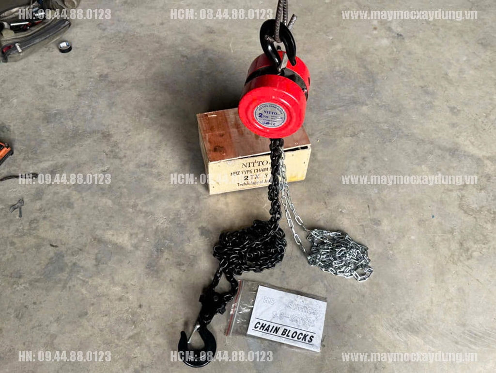 Pa lăng xích kéo tay Nitto HSZ 2 tấn 5m