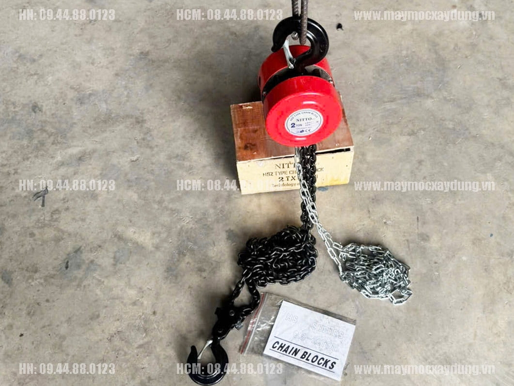 Pa lăng xích kéo tay Nitto HSZ 2 tấn 5m