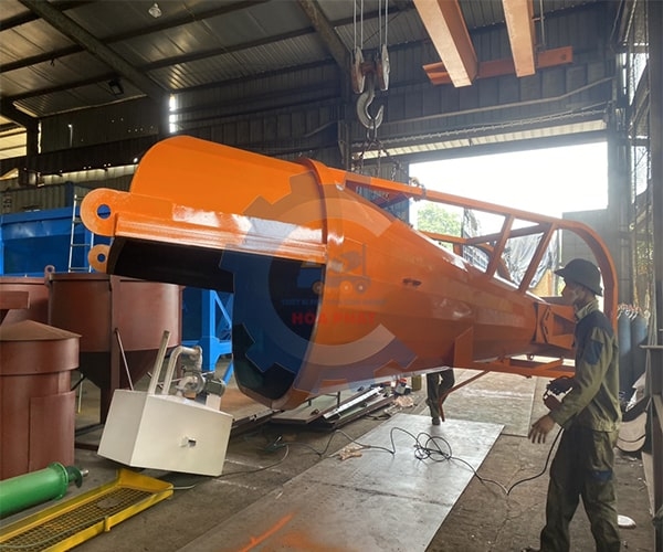 Phễu đổ bê tông nằm ngang 2m3