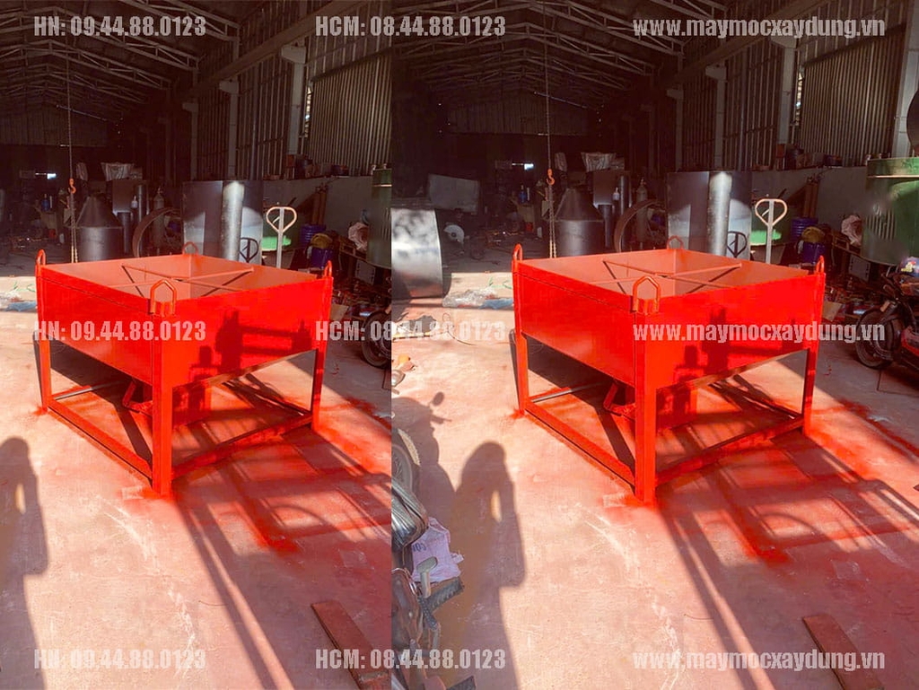 Phễu đổ bê tông 0.8 khối đựng bê tông từ xe bồn