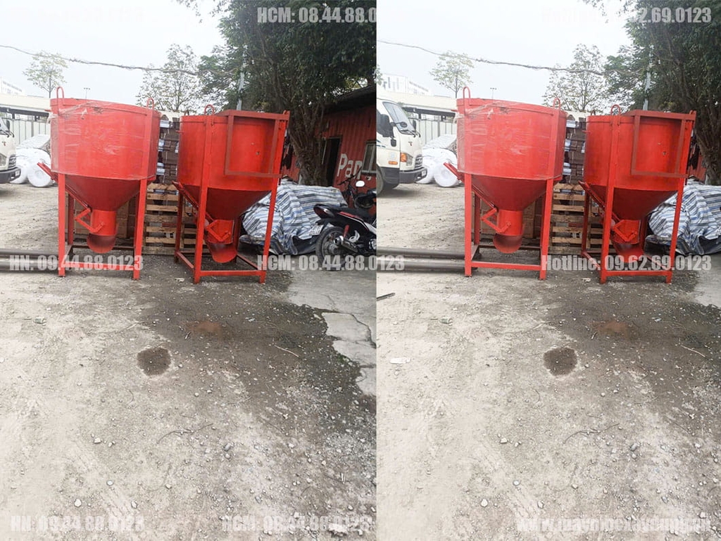 Phễu đổ bê tông 1 Khối có máng xoay