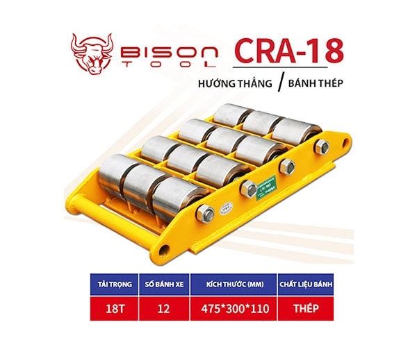 Con rùa chuyển hàng Bison 18 tấn CRA-18 bánh thép hướng thẳng