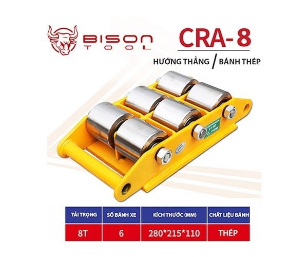 Con rùa chuyển hàng Bison 8 tấn CRA-8 bánh thép hướng thẳng