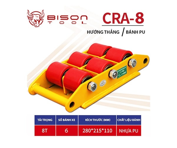 Con rùa chuyển hàng Bison 8 tấn CRA-8 bánh PU hướng thẳng