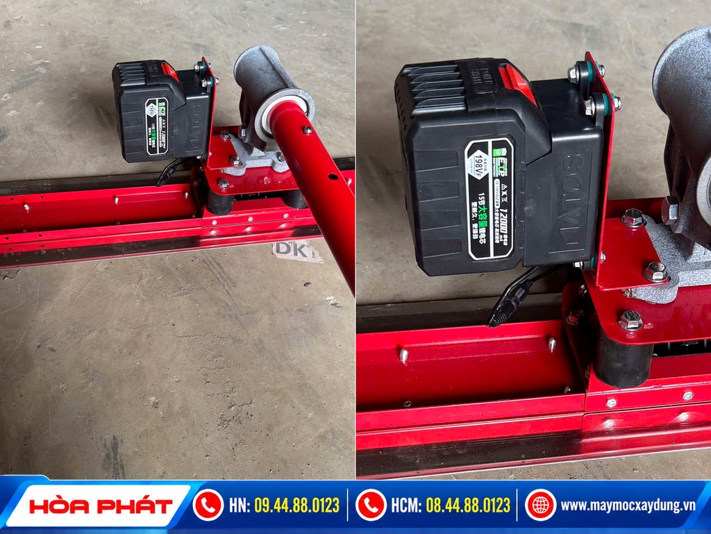 Thước gạt bê tông chạy pin cầm tay Hòa Phát (Thước cán phẳng sàn)