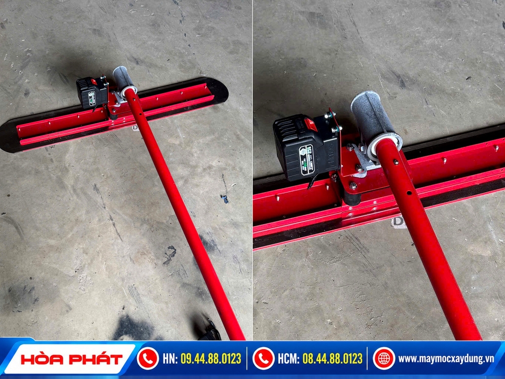 Thước gạt bê tông chạy pin cầm tay Hòa Phát (Thước cán phẳng sàn)