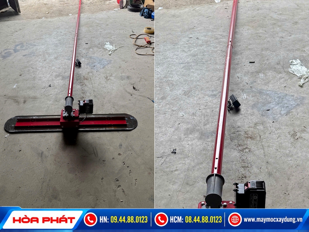 Thước gạt bê tông chạy pin cầm tay Hòa Phát (Thước cán phẳng sàn)