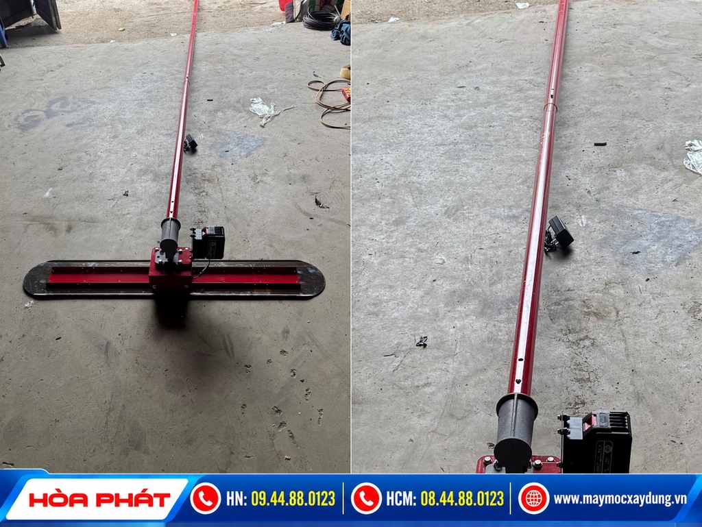 Thước gạt bê tông chạy pin cầm tay Hòa Phát (Thước cán phẳng sàn)