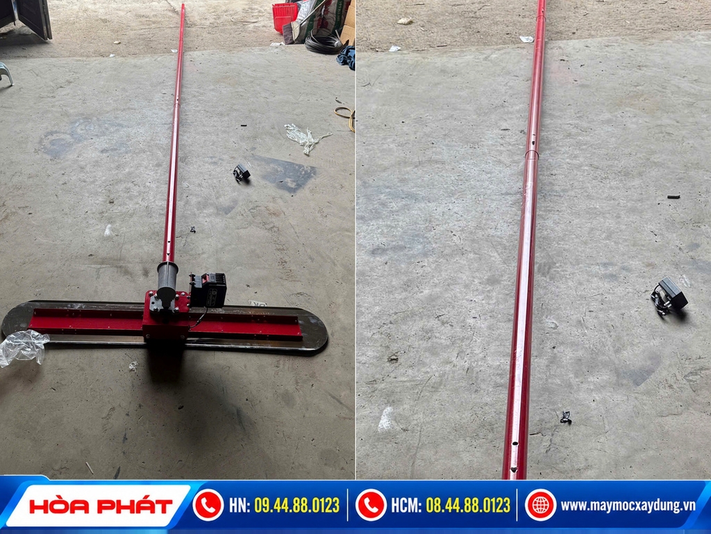Thước gạt bê tông chạy pin cầm tay Hòa Phát (Thước cán phẳng sàn)