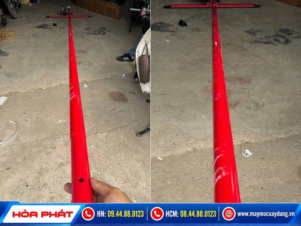 Thước gạt bê tông chạy pin cầm tay Hòa Phát (Thước cán phẳng sàn)