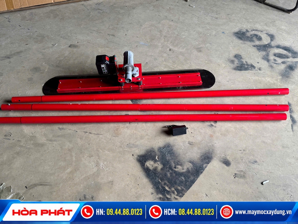 Thước gạt bê tông chạy pin cầm tay Hòa Phát (Thước cán phẳng sàn)