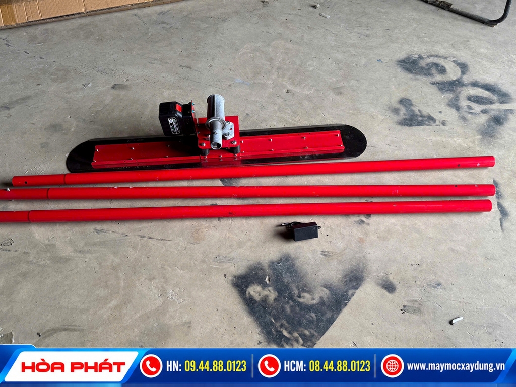 Thước gạt bê tông chạy pin cầm tay Hòa Phát (Thước cán phẳng sàn)