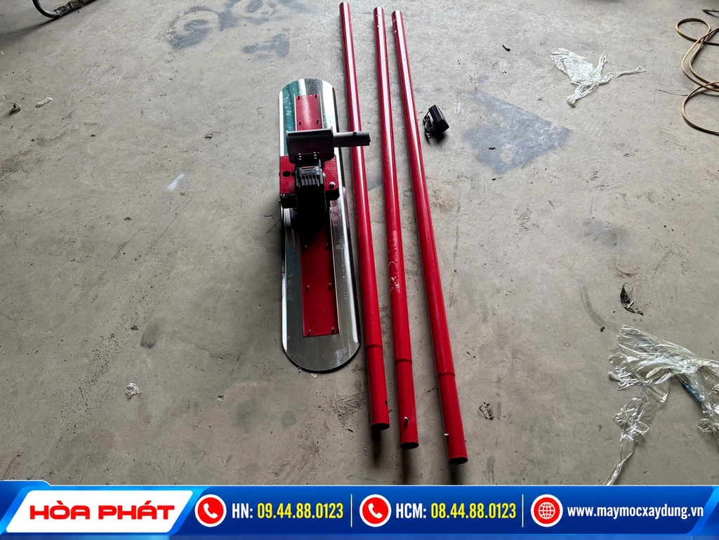 Thước gạt bê tông chạy pin cầm tay Hòa Phát (Thước cán phẳng sàn)