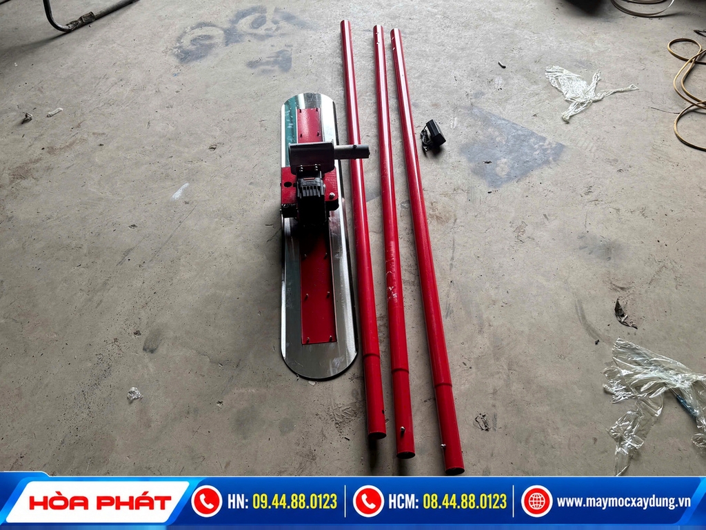 Thước gạt bê tông chạy pin cầm tay Hòa Phát (Thước cán phẳng sàn)