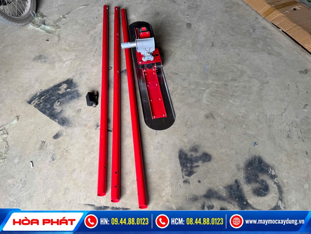 Thước gạt bê tông chạy pin cầm tay Hòa Phát (Thước cán phẳng sàn)