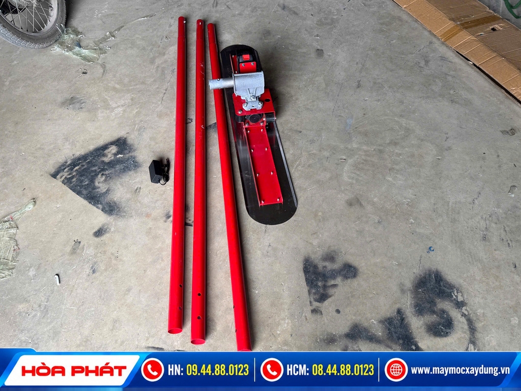 Thước gạt bê tông chạy pin cầm tay Hòa Phát (Thước cán phẳng sàn)