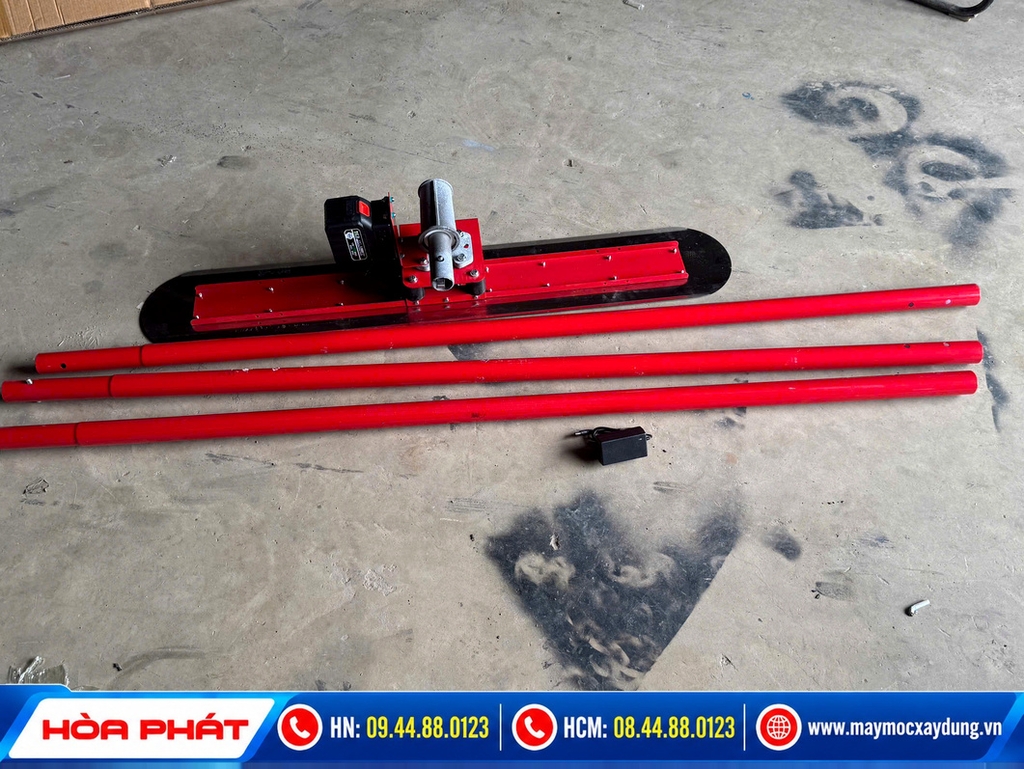 Thước gạt bê tông chạy pin cầm tay Hòa Phát (Thước cán phẳng sàn)
