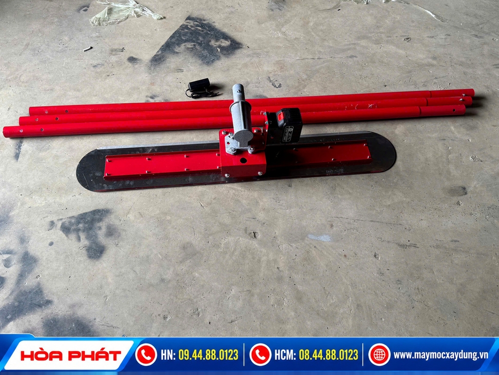 Thước gạt bê tông chạy pin cầm tay Hòa Phát (Thước cán phẳng sàn)