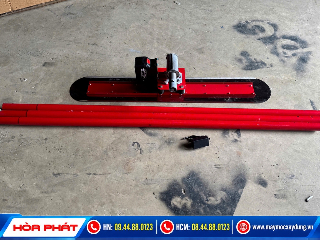 Thước gạt bê tông chạy pin cầm tay Hòa Phát (Thước cán phẳng sàn)