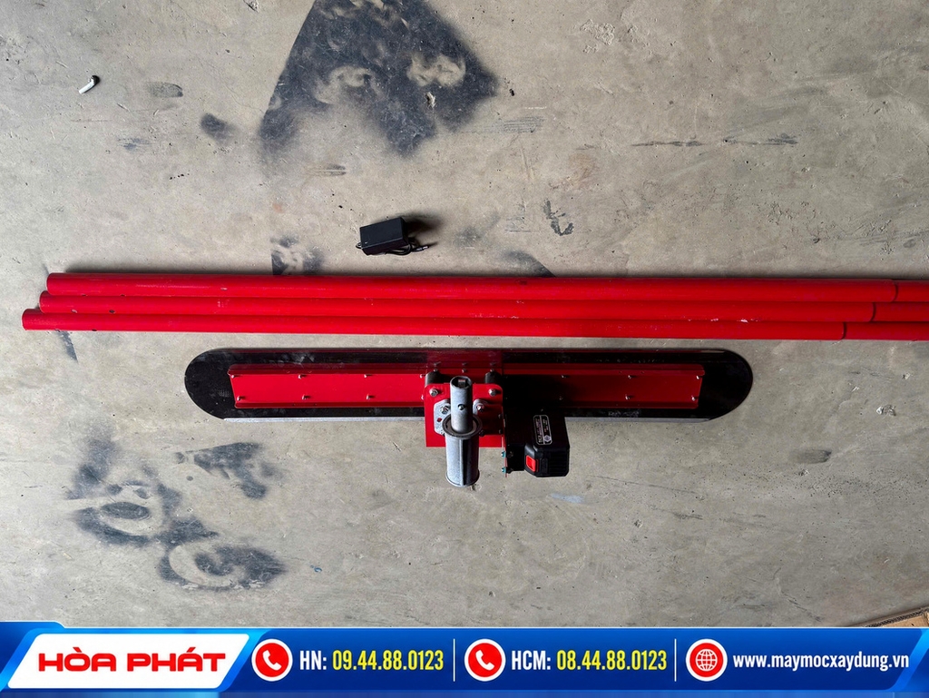 Thước gạt bê tông chạy pin cầm tay Hòa Phát (Thước cán phẳng sàn)