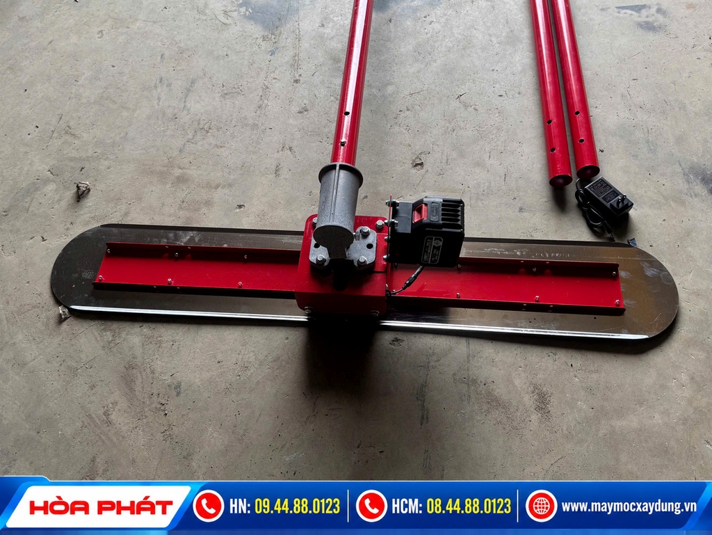Thước gạt bê tông chạy pin cầm tay Hòa Phát (Thước cán phẳng sàn)